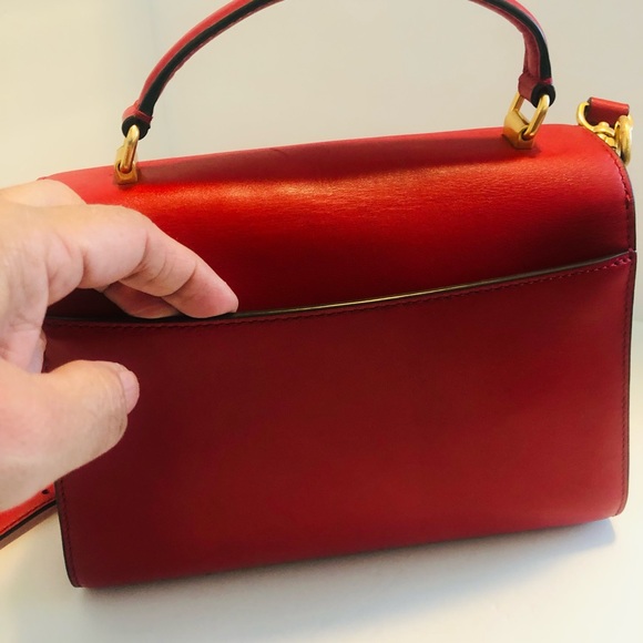❤️SOLD❤️Tory Burch Juliette Small Top Handle Satchel Red - Picture 6 of 15
